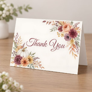 Fall in Love Baby Shower Thank You Card
