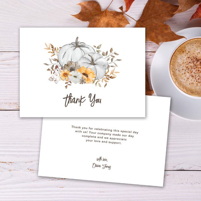 Fall in Love Baby Shower Thank You Card (Creator Uploaded)
