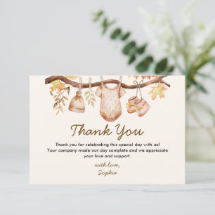 Fall in Love Baby Shower Thank You Card
