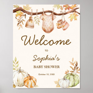 Fall in Love Baby Shower Welcome Poster