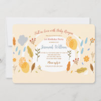 Fall in Love Baby's Birthday Party Invitation