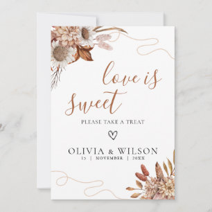 Fall in love Boho Wedding Love is Sweet Sign Invitation