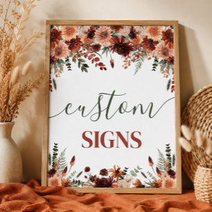 Fall in Love Bridal Shower 8x10 Custom Sign