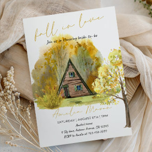Fall in Love Bridal Shower - Autumn Bride Shower  Invitation
