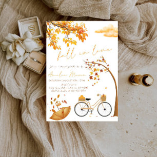 Fall in Love Bridal Shower - Autumn Bride Shower Invitation