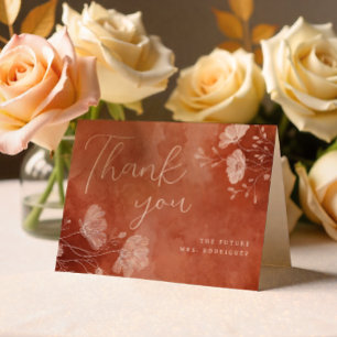 Fall in Love Bridal Shower Folded Thank You Card