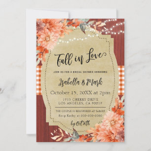 Fall in Love Bridal Shower Invitation