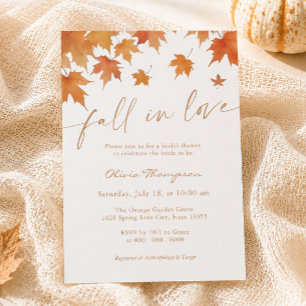 Fall In Love Bridal Shower Invitation
