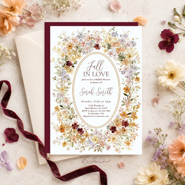 Fall in Love Bridal Shower Invitation (Creator Uploaded)