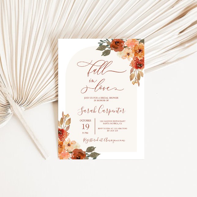 Fall In Love Bridal Shower Invitation (Creator Uploaded)