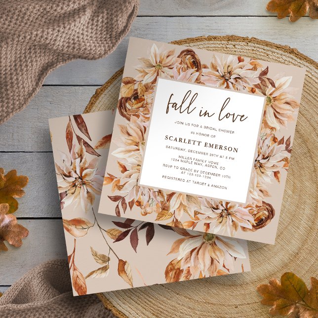 Fall In Love Bridal Shower Invitation (Fall In Love Bridal Shower Invitation
)