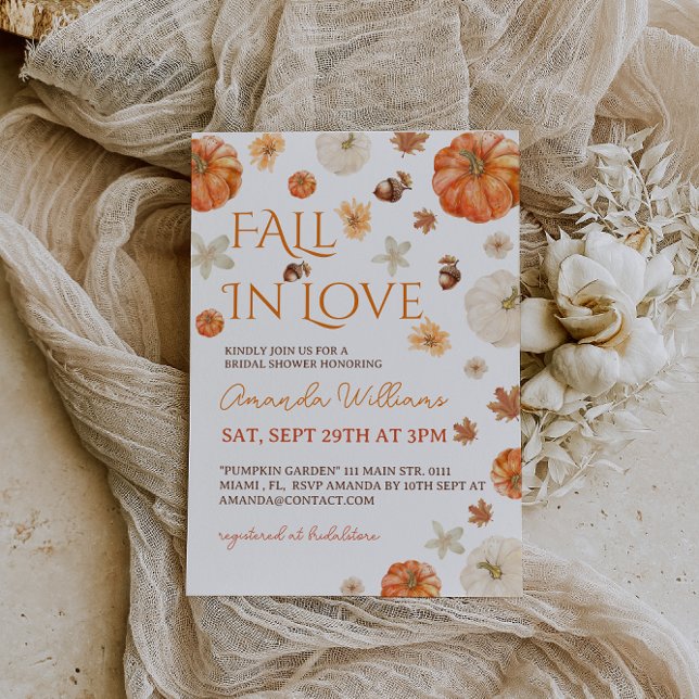 Fall In Love Bridal Shower  Invitation (Creator Uploaded)