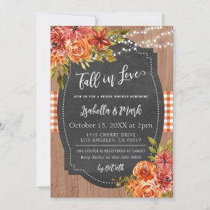 Fall in Love Bridal Shower Invitation