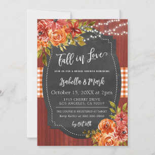 Fall in Love Bridal Shower Invitation