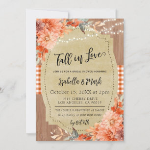 Fall in Love Bridal Shower Invitation