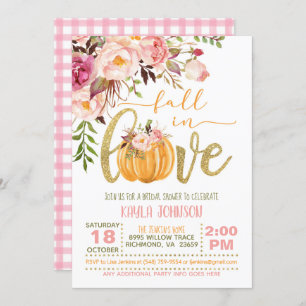 Fall in Love Bridal Shower Invitation