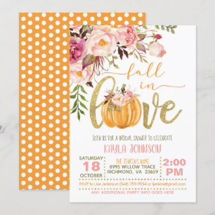 Fall in Love Bridal Shower Invitation - OD