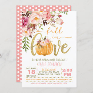 Fall in Love Bridal Shower Invitation - PD