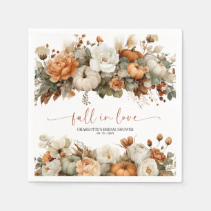 Fall In Love Bridal Shower Napkin