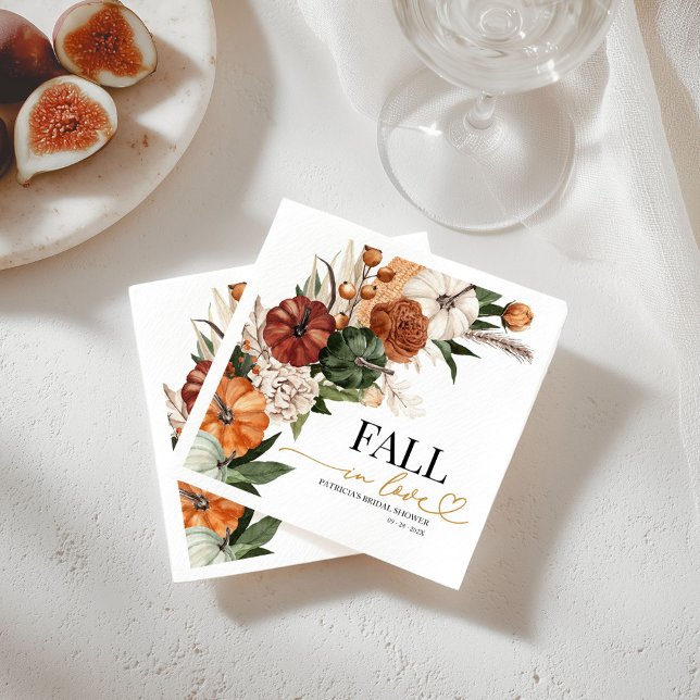 Fall In Love Bridal Shower  Napkin (Creator Uploaded)