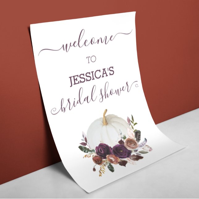 Fall in Love Bridal Shower Pumpkin  Poster (Creator Uploaded)