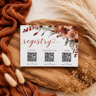 Fall in Love Bridal Shower - Registry Enclosure Card