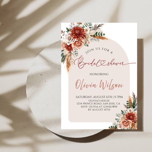 Fall in Love Bridal Shower- Rustic Autumn Party Invitation (Creator Uploaded)