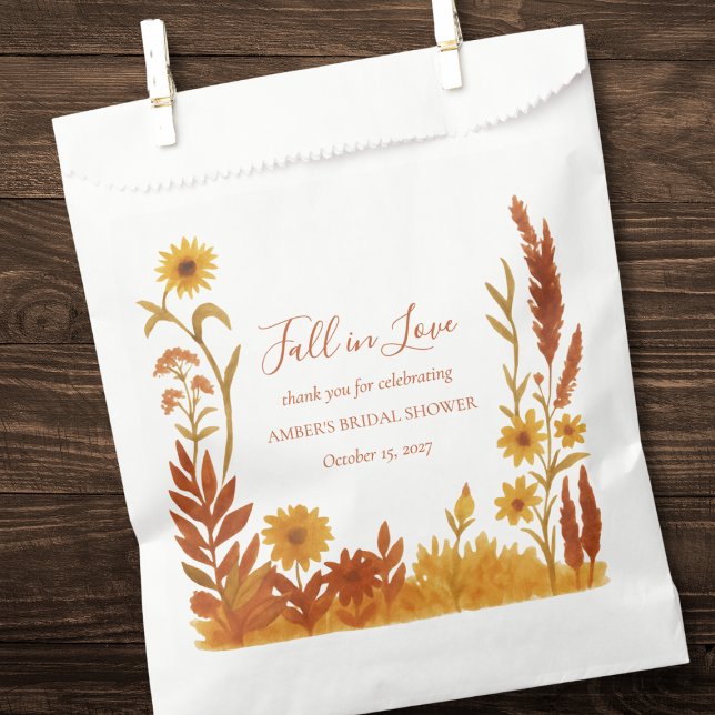 "Fall in Love" Bridal Shower Thank You Favour Bags (Creator Uploaded)