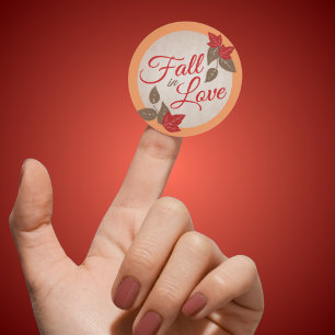 Fall in Love Bridal Wedding Party Stickers