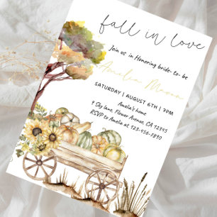 Fall in Love Bride-to-Be - Romantic Autumn Bride  Invitation