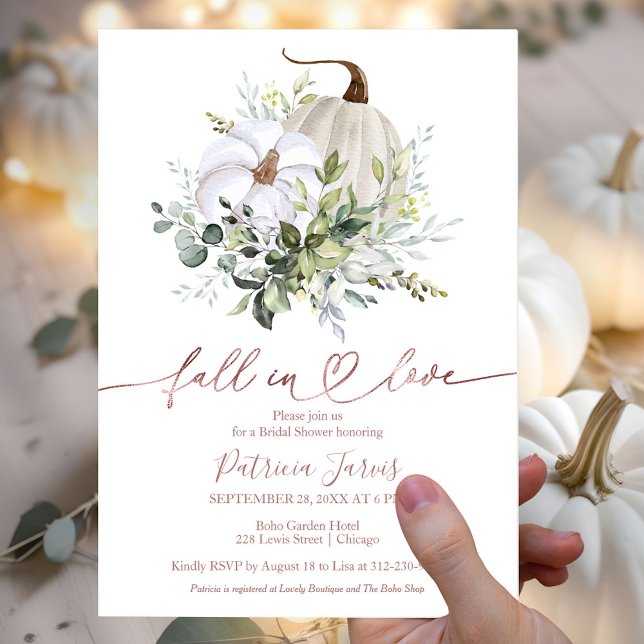Fall In Love Budget Bridal Shower Invitation (Creator Uploaded)