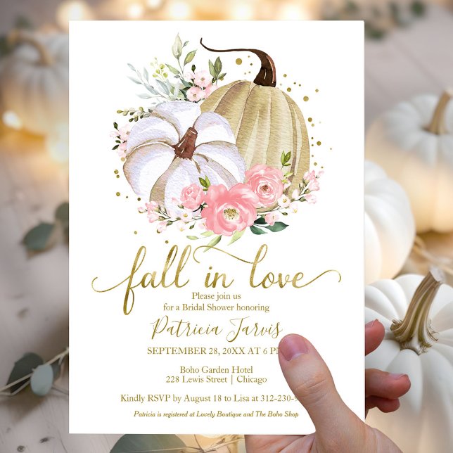Fall In Love Budget Bridal Shower Invitation (Creator Uploaded)