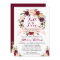 Fall in Love Burgundy Floral Wreath Bridal Shower