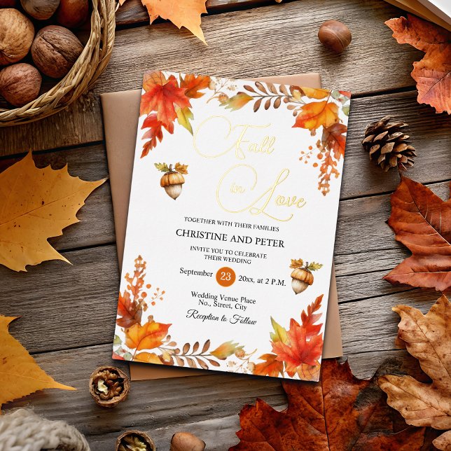 Fall in Love Elegant Boho Floral Wedding Gold (Creator Uploaded)