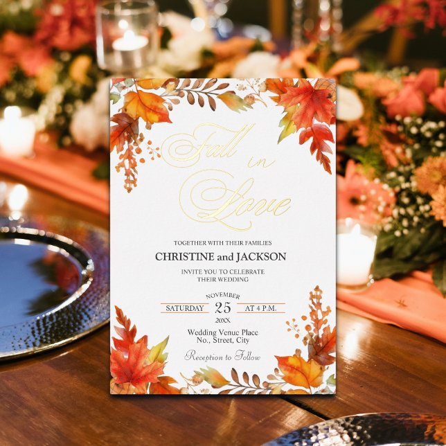 Fall in Love Elegant Boho Floral Wedding Gold (Creator Uploaded)