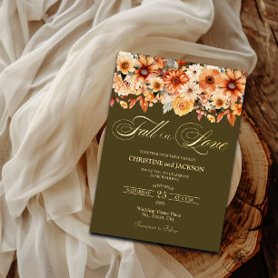 Fall in Love Elegant Boho Floral Wedding Gold