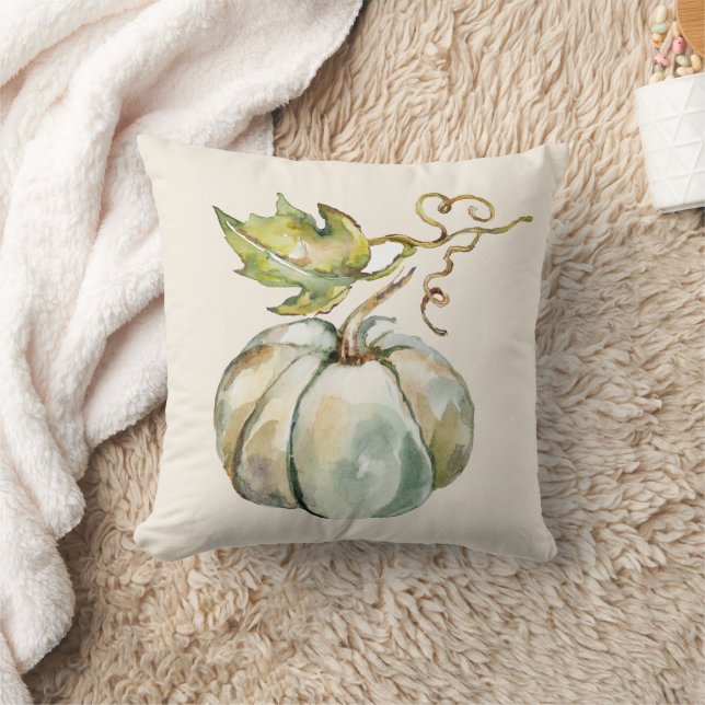 Fall in Love Elegant Pumpkin Calligraphy Script Cushion (Blanket)