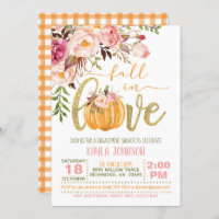 Fall in Love Engagement Shower Invitation - OG