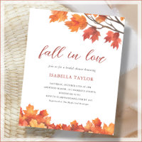 Fall in Love | Fall Tree Bridal Shower Invitation