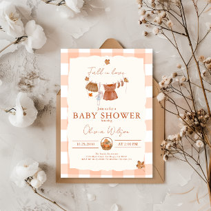 Fall in Love Floral Baby Shower Invitation