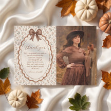 Fall In Love Floral Bow Baby Shower Photo