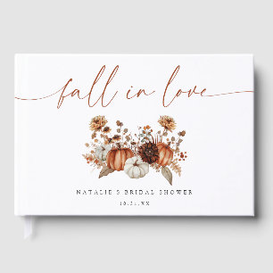 Fall in Love Floral Bridal Shower Guest Book