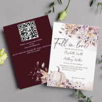 Fall in love foliage pumpkin wedding