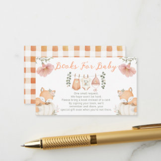 Fall In Love Fox Autumn Clothesline Books For Baby Enclosure Card