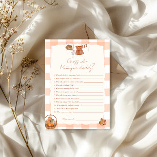 Fall in love Guess Who Mummy or daddy Baby Shower  Invitation