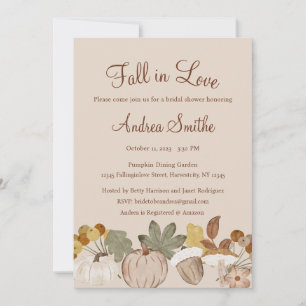 Fall in Love Invitation, Bridal Shower, Wedding Invitation