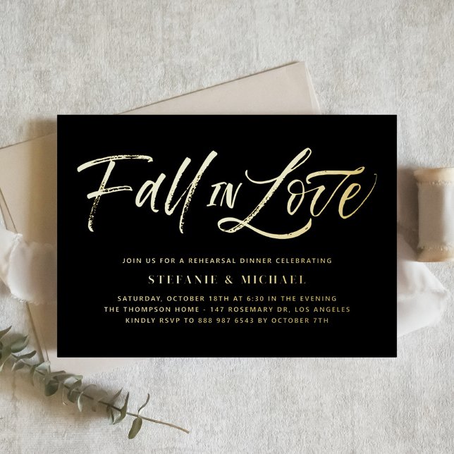 Fall In Love Lettering Black Rehearsal Dinner (Creator Uploaded)