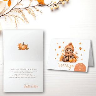 Fall In Love Little Teddy Bear Folded Thank You