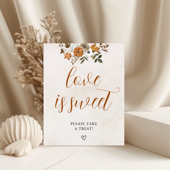 Fall in Love | Love is Sweet Treat Bridal Shower Poster (Creator Uploaded)