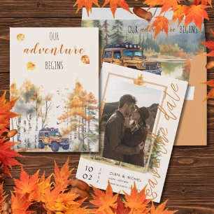 Fall in Love Mountain Wedding Save The Date Card